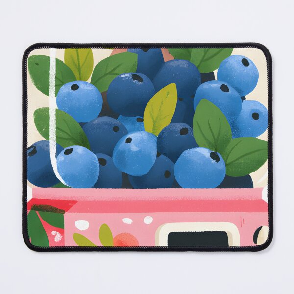 Item preview, Cute Pastel Pink Gachapon Machine with Blueberries Illustration designed and sold by AMIDATORA.