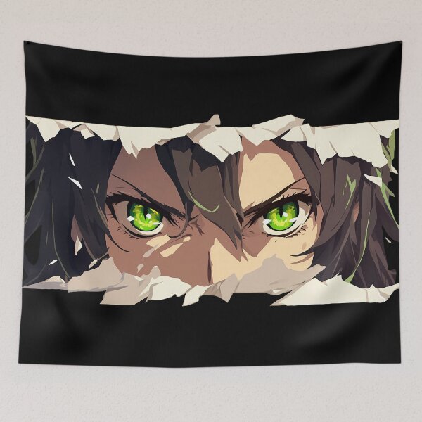 Item preview, Hyakuya Yuuichirou Seraph Of The End Ripped Paper Peeking Eyes designed and sold by PMartistStudio.