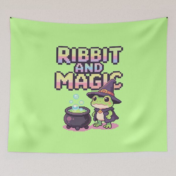 Item preview, Ribbit and Magic - Cute Pixel Art Frog Wizard designed and sold by PotionPixelArt.