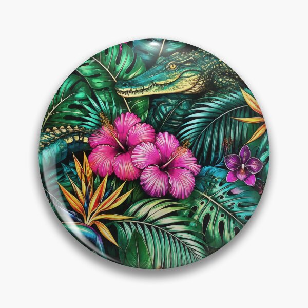 Item preview, Crocodile Jungle Dreams Seamless Surface Pattern designed and sold by taiche.