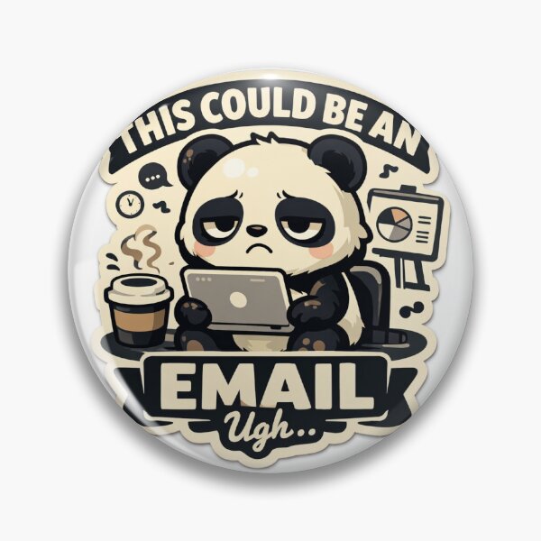 Item preview, Office Panda Sticker Kawaii Work Meme Aesthetic for Employees & Remote Workers designed and sold by CutePrintCorner.