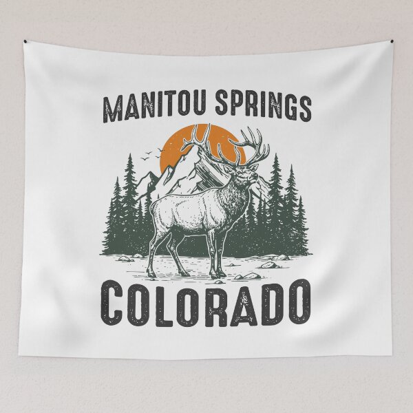 Item preview, Manitou Springs Colorado National Park Elk Vintage Wildlife - Park Ranger designed and sold by gunaone-design.
