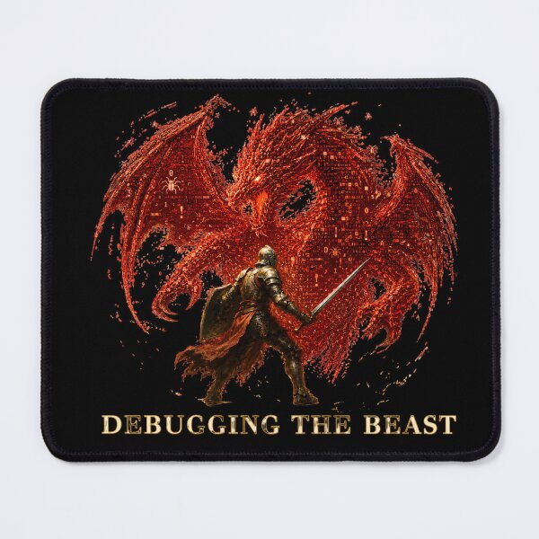 Item preview, Debugging The Beast Programmer Humor designed and sold by QuantumOasis.