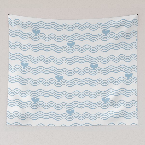 Item preview, Whale watching blue on white designed and sold by Boy and Belugee.