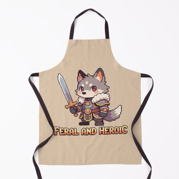 Item preview, Feral and Heroic - Cute Pixel Art Wolf Knight designed and sold by PotionPixelArt.
