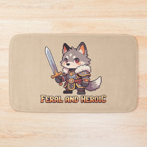 Item preview, Feral and Heroic - Cute Pixel Art Wolf Knight designed and sold by PotionPixelArt.