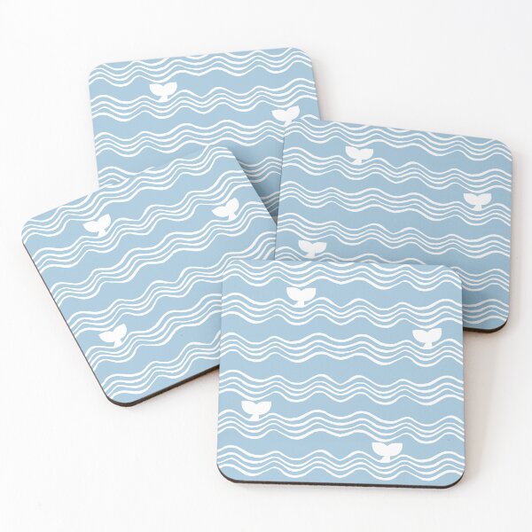 Item preview, Whale watching white on blue designed and sold by Boy and Belugee.