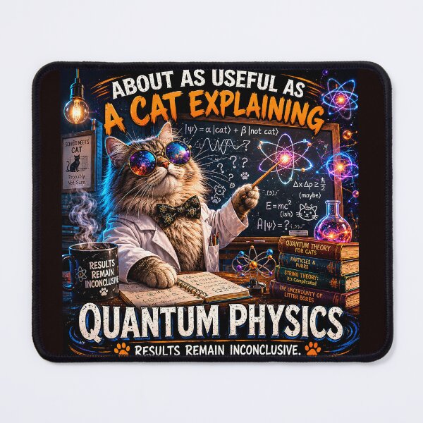 Item preview, About As Useful As A Cat Explaining Quantum Physics – Results Remain Inconclusive designed and sold by lazydogonline.