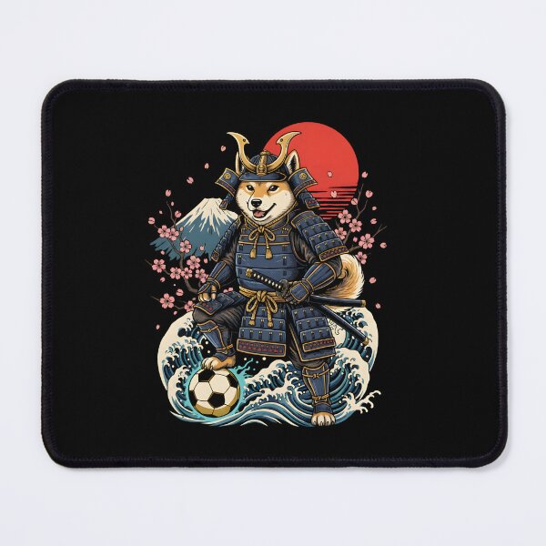 Item preview, Japanese Soccer Samurai Shiba Inu Ukiyo-e Art - Football Fan - Game Supporter Japanese Team designed and sold by BeaverFriends.