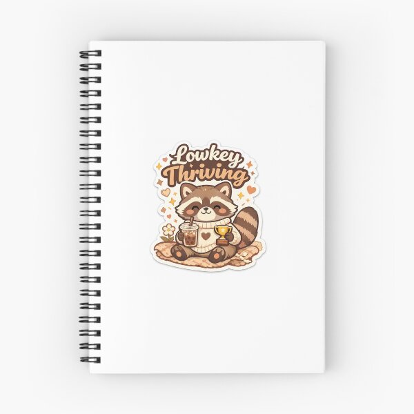 Item preview, Cozy Raccoon Sticker Kawaii Success Meme Aesthetic for Positive Vibes & Gen Z Humor designed and sold by CutePrintCorner.