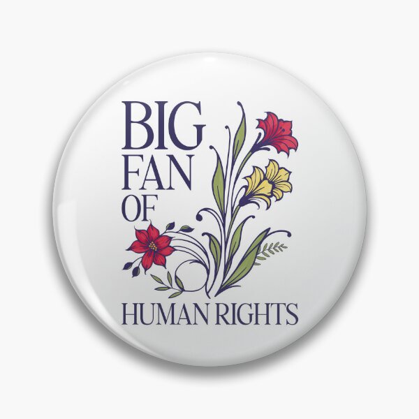 Item preview, Big Fan of Human Rights Funny Floral designed and sold by nosu-art-pod.