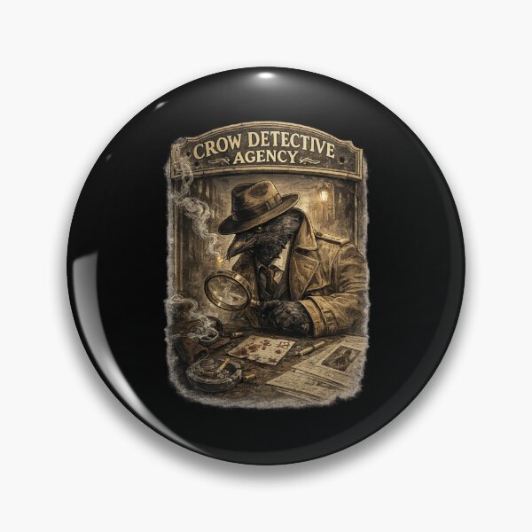 Item preview, Crow Detective Agency | Noir Crow Detective Illustration | Mystery Lover Gift designed and sold by MrDev.
