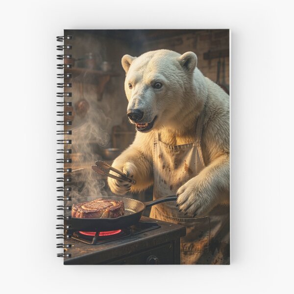 Item preview, Excited Polar Bear Pan Sears a Steak designed and sold by Tridentulus.