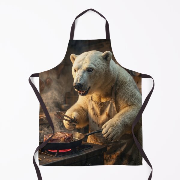 Item preview, Excited Polar Bear Pan Sears a Steak designed and sold by Tridentulus.