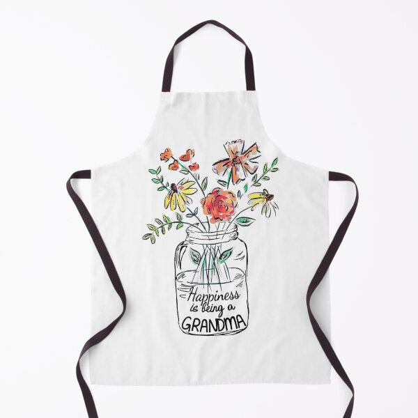 Aperçu de l'œuvre T-shirt « Le bonheur des femmes, c'est d'être grand-mère » avec motif floral créée et vendue par JJLetterDesigns.