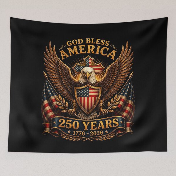 Item preview, God Bless America 1776 2026 250 Years Christian designed and sold by elongatedjazz.