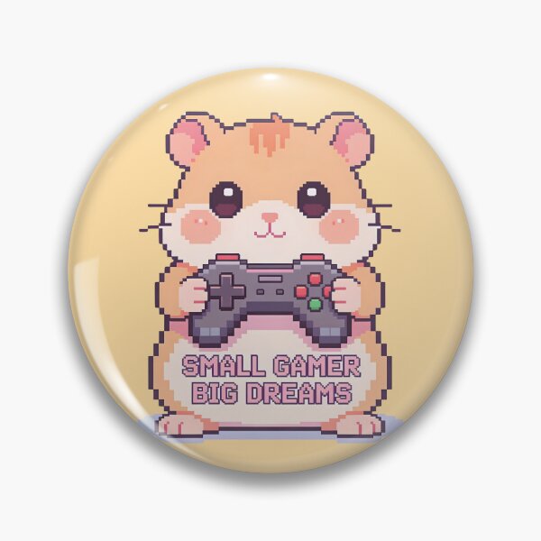 Item preview, Small Gamer Big Dreams - Cute Pixel Art Hamster designed and sold by PotionPixelArt.