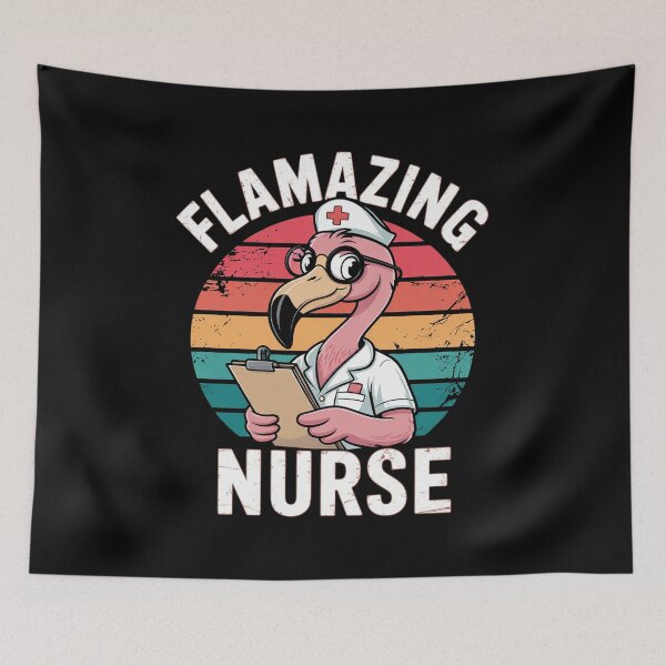 Item preview, Funny Flamingo Lover Nurse Day designed and sold by Rickepritchet.