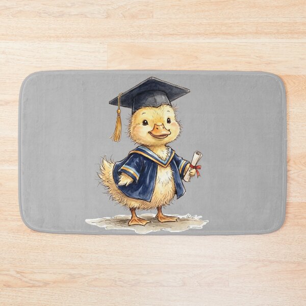 Item preview, Cute Watercolor Baby Duckling Graduation Gown and Cap Art designed and sold by BreezifyDesignStudio.