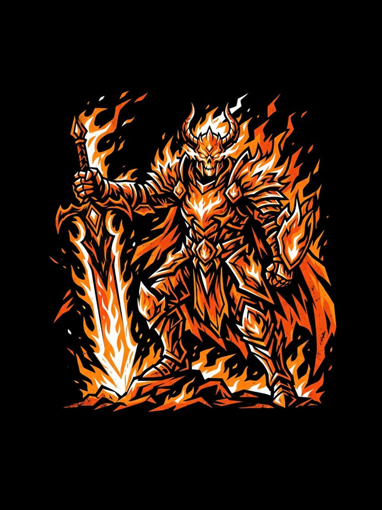 Thumbnail 4 of 4, iPhone Case, Hellfire Knight designed and sold by Stickersdevelop.