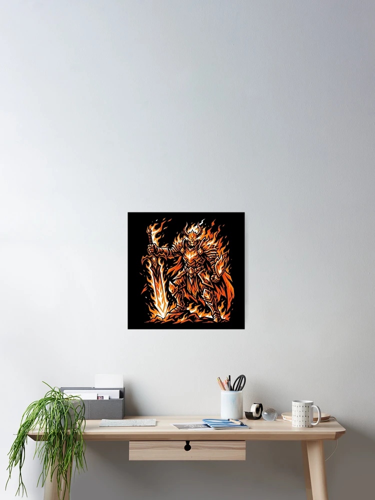 Thumbnail 2 of 3, Poster, Hellfire Knight designed and sold by Stickersdevelop.