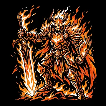 Artwork thumbnail, Hellfire Knight by Stickersdevelop