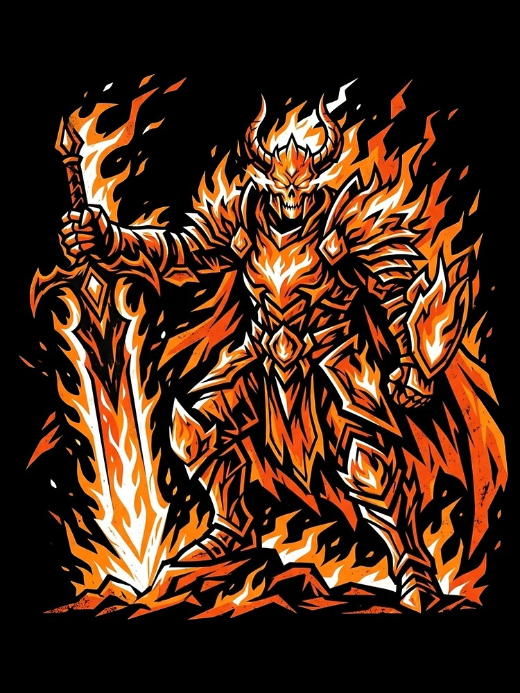 Thumbnail 3 of 3, Scarf, Hellfire Knight designed and sold by Stickersdevelop.