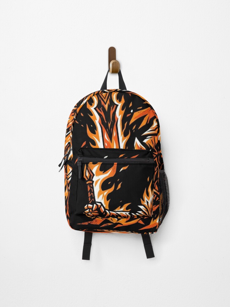 Thumbnail 1 of 3, Backpack, Hellfire Knight designed and sold by Stickersdevelop.
