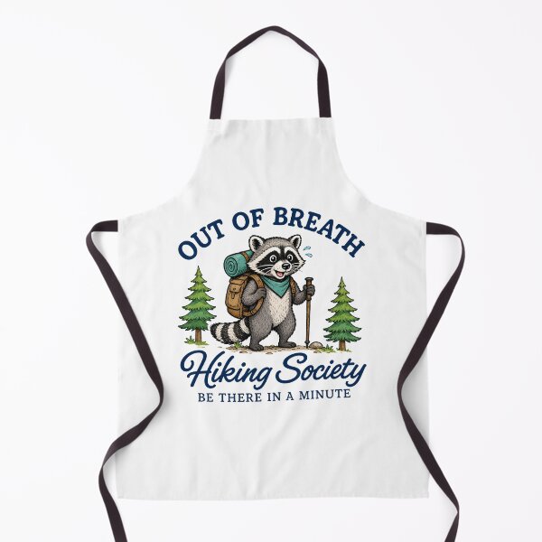 Item preview, Out of Breath Hiking Society Be There in a Minute Funny Raccoon designed and sold by Randomera.