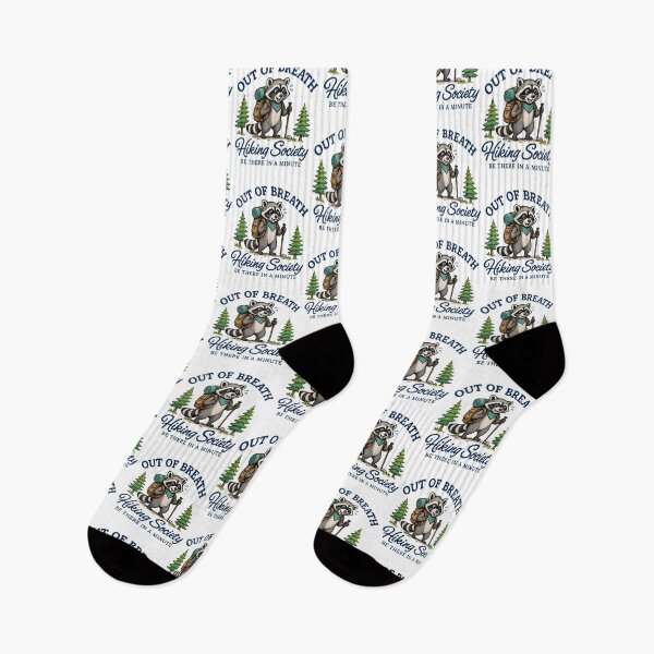 Item preview, Out of Breath Hiking Society Be There in a Minute Funny Raccoon designed and sold by Randomera.