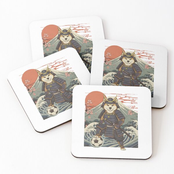 Item preview, Vintage Shiba Inu Samurai Soccer Player Japanese Ukiyo-e Art - Football Fan - Game Supporter Japanese Team designed and sold by BeaverFriends.