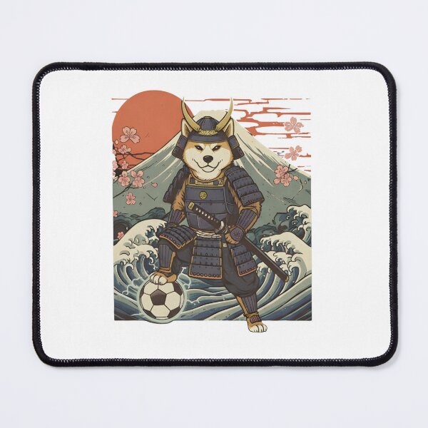 Item preview, Vintage Shiba Inu Samurai Soccer Player Japanese Ukiyo-e Art - Football Fan - Game Supporter Japanese Team designed and sold by BeaverFriends.