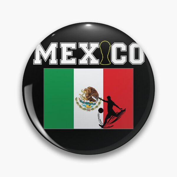 Item preview, Mexico Soccer Fan with Flag and Player Silhouette designed and sold by QuiteOrbit.