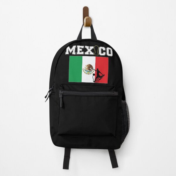 Item preview, Mexico Soccer Fan with Flag and Player Silhouette designed and sold by QuiteOrbit.
