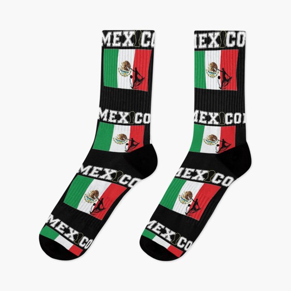 Item preview, Mexico Soccer Fan with Flag and Player Silhouette designed and sold by QuiteOrbit.