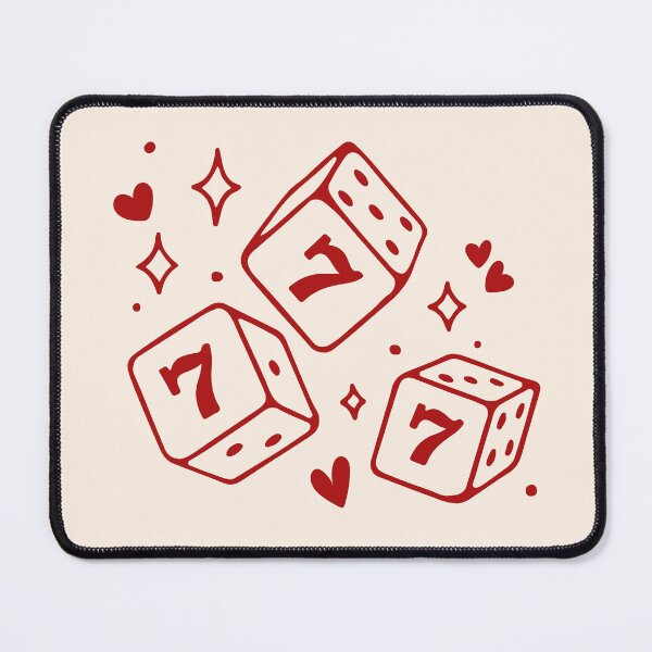 Item preview, Lucky 777 Casino Dice Hearts and Sparkles Aesthetic Art designed and sold by SpringTeaDesigns.