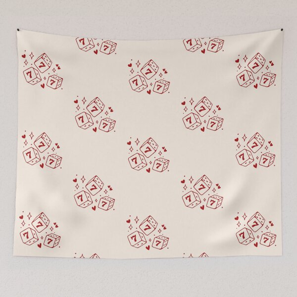 Item preview, Lucky 777 Casino Dice Hearts and Sparkles Aesthetic Art designed and sold by SpringTeaDesigns.