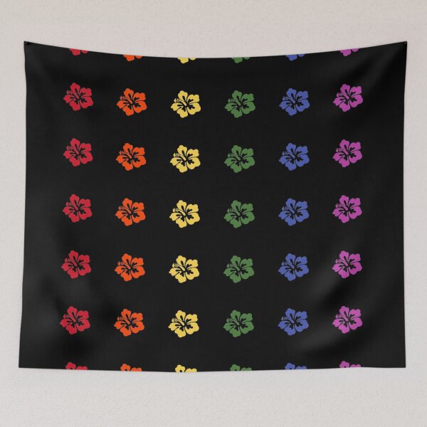 Item preview, Rainbow Hibiscus Flower Pattern designed and sold by Sophie's Favorites.