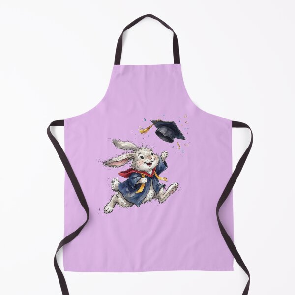 Item preview, Cute Watercolor Bunny Rabbit Throwing Graduation Cap Art designed and sold by BreezifyDesignStudio.