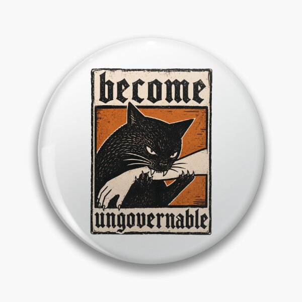 Item preview, Black Cat Biting Hand Become Ungovernable designed and sold by Randomera.