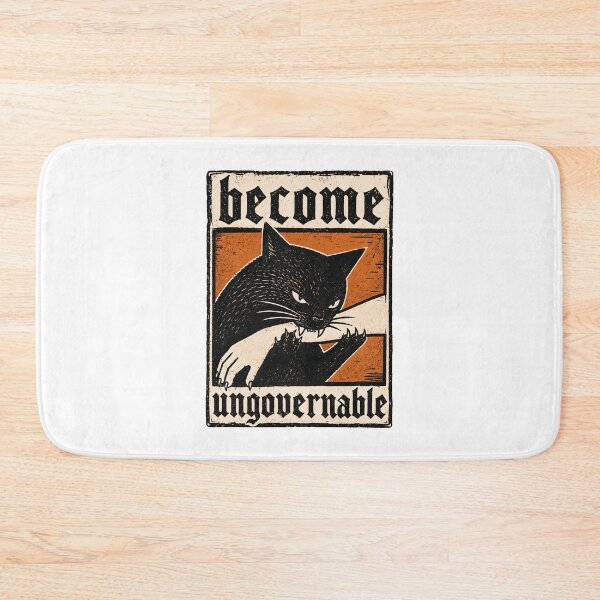 Item preview, Black Cat Biting Hand Become Ungovernable designed and sold by Randomera.