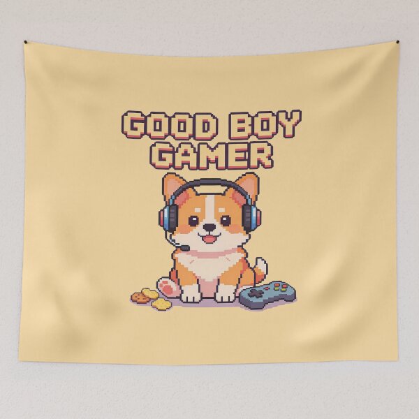 Item preview, Good Boy Gamer - Cute Pixel Art Corgi Dog designed and sold by PotionPixelArt.