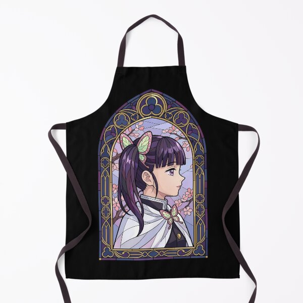 Item preview, Kanao Tsuyuri Demon Slayer Gothic Sakura Stained Glass Window Portrait designed and sold by mildaclairmo.