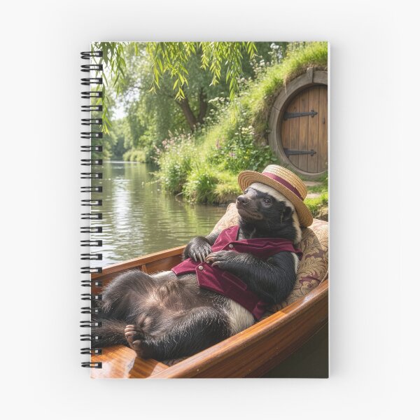 Item preview, Honey Badger Spends a Peaceful Day on the River designed and sold by Tridentulus.