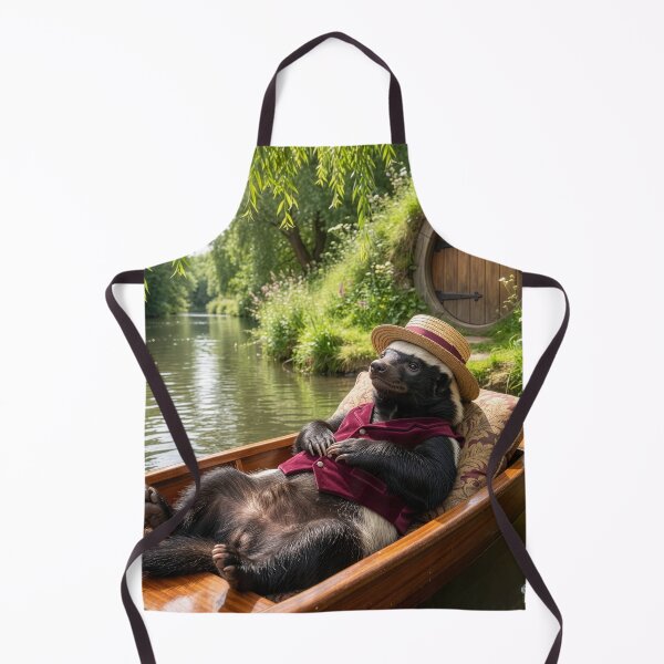 Item preview, Honey Badger Spends a Peaceful Day on the River designed and sold by Tridentulus.
