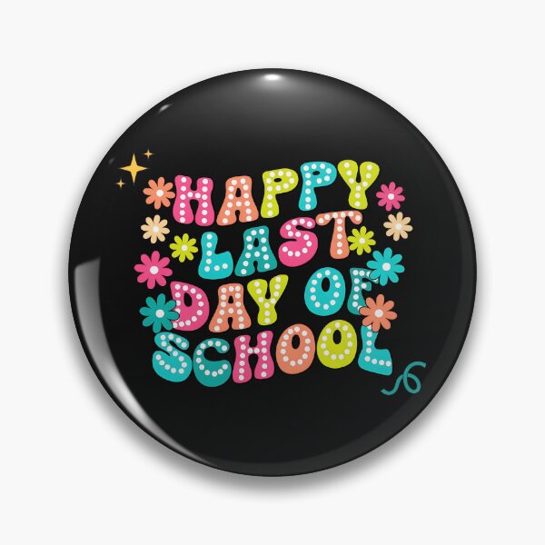 Item preview, Last Day of School Retro Bubble Flower designed and sold by ActuallyVen.
