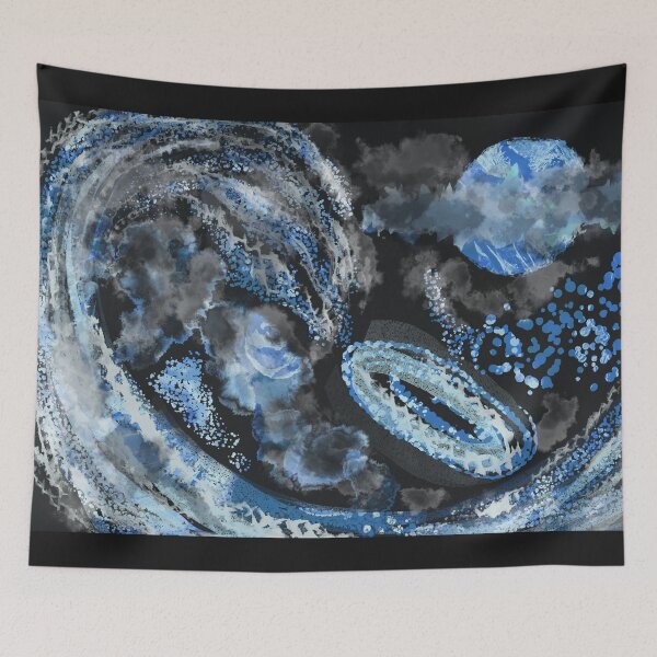 Item preview, Astral Bright Blue Galaxy designed and sold by marigold corner design.