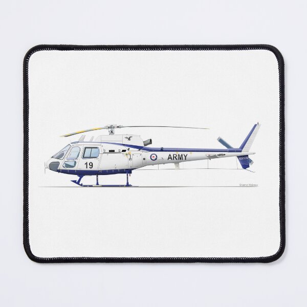 Item preview, EUROCOPTER AS350 B A22-019 ARMY 2023 designed and sold by Grubby Fingers Aircraft Illustration.