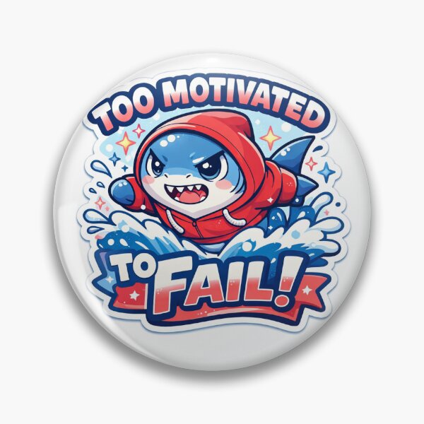 Item preview, Determined Shark Sticker Kawaii Motivation Meme Aesthetic for Entrepreneurs & Students designed and sold by CutePrintCorner.