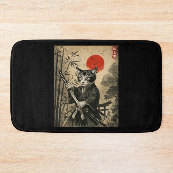 Item preview, Samurai Cat Vintage Japanese designed and sold by charoen-design.